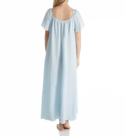 Amanda Rich Short Sleeve Long Gown With Eyelet Trim 145-80 -Simone Perele Bikinis Shop amanda rich amri01 145 80 bs