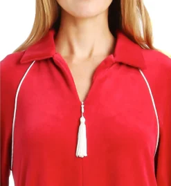 Amanda Rich Velour Zip Front Robe 607-37 -Simone Perele Bikinis Shop amanda rich amri01 607 37 cs1