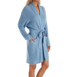 Arlotta Cashmere Short Baby Cable Texture Wrap Robe 2022