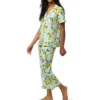 BedHead Pajamas Pear Tree Short Sleeve Cropped PJ Set 2727101