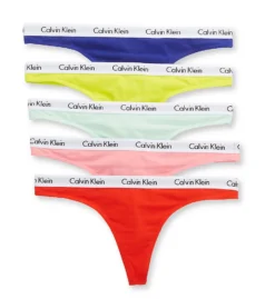 Calvin Klein Carousel Thong - 5 Pack QD3585 -Simone Perele Bikinis Shop calvin klein cal001 qd3585 cs2