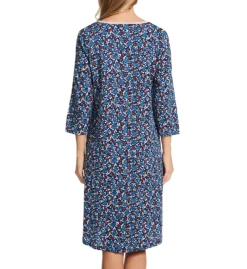 Carole Hochman 100% Cotton Knit Floral 3/4 Sleeve Waltz Gown CH22550 -Simone Perele Bikinis Shop carole hochman caho01 ch22550 bs