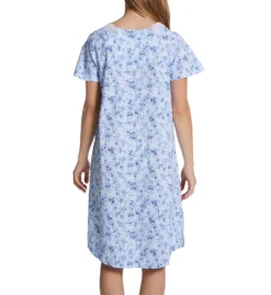 Carole Hochman 100% Cotton Blue Dream Short Sleeve Waltz Gown CH82401 -Simone Perele Bikinis Shop carole hochman caho01 ch82401 bs