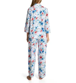 Carole Hochman 100% Cotton Knit 3/4 Sleeve Notch Collar PJ Set CH92550 -Simone Perele Bikinis Shop carole hochman caho01 ch92550 bs