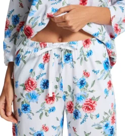 Carole Hochman 100% Cotton Knit 3/4 Sleeve Notch Collar PJ Set CH92550 -Simone Perele Bikinis Shop carole hochman caho01 ch92550 cs2