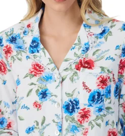 Carole Hochman 100% Cotton Knit 3/4 Sleeve Notch Collar PJ Set CH92550 -Simone Perele Bikinis Shop carole hochman caho01 ch92550 cs3