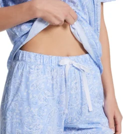 Carole Hochman 100% Cotton Knit Short Sleeve Capri PJ Set CH92551 -Simone Perele Bikinis Shop carole hochman caho01 ch92551 cs3