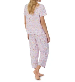 Carole Hochman Cotton Knit Short Sleeve Notch Collar Capri PJ Set CH92553 -Simone Perele Bikinis Shop carole hochman caho01 ch92553 bs