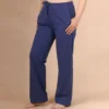 Cottonique Latex Free Cotton Drawstring Sleep Pant W/ Pockets W12209