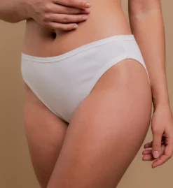 Cottonique Natural Organic Cotton High Cut Panty - 2 Pack W22207C