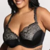 Curvy Couture Tulip Lace Push Up Balconette Bra 1017