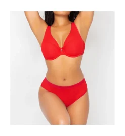 Curvy Couture Sheer Mesh Plunge Push Up Underwire Bra 1310 -Simone Perele Bikinis Shop curvy couture cuco01 1310 cs4