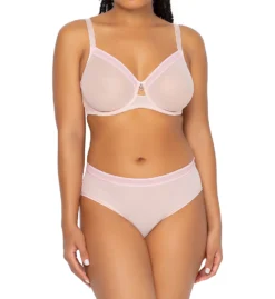 Curvy Couture Sheer Mesh Unlined Underwire Bra 1311 -Simone Perele Bikinis Shop curvy couture cuco01 1311 cs2