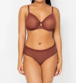 Curvy Couture Sheer Mesh Unlined Underwire Bra 1311 -Simone Perele Bikinis Shop curvy couture cuco01 1311 cs3
