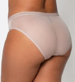 Curvy Couture Sheer Mesh High Cut Brief Panty 1313 -Simone Perele Bikinis Shop curvy couture cuco01 1313 bs