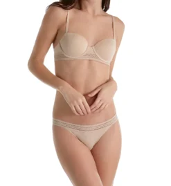 DKNY Classic Cotton Lace Trim Thong DK5007 -Simone Perele Bikinis Shop dkny dkny01 dk5007 cs2