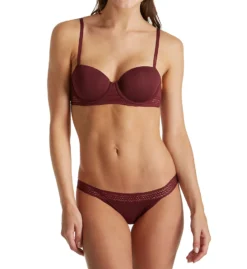 DKNY Classic Cotton Lace Trim Thong DK5007 -Simone Perele Bikinis Shop dkny dkny01 dk5007 cs3