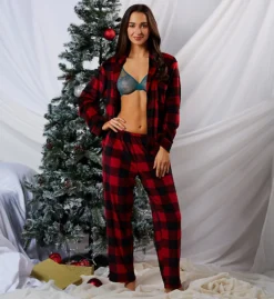 Donna Karan Sleepwear Signature PJ Velour Notch Collar Cropped Sleep Set D3923444 -Simone Perele Bikinis Shop donna karan sleepwear dks01 d3923444 cs3