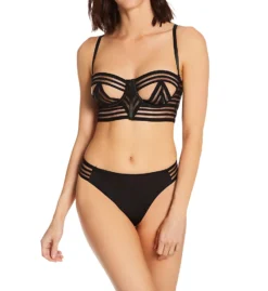 Dreamgirl Sheer Striped Elastic Three Piece Set 12160 -Simone Perele Bikinis Shop dreamgirl dg001 12160 cs1