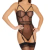 Dreamgirl Sheer Stretch Mesh Underwire Teddy 12166