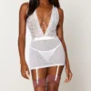 Dreamgirl Garter Slip & G-String Set 12906