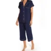Eberjey Gisele Short Sleeve And Cropped Pant PJ Set PJ1018T