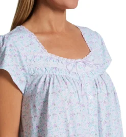 Eileen West 100% Cotton Jersey Knit Cap Sleeve Short Gown 5025090 -Simone Perele Bikinis Shop eileen west eilw01 5025090 cs2