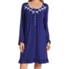 Eileen West Brushed Sweater Knit Long Sleeve Short Nightgown 5325059