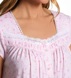 Eileen West 100% Cotton Jersey Knit Cap Sleeve Long Gown 5426602 -Simone Perele Bikinis Shop eileen west eilw01 5426602 cs2