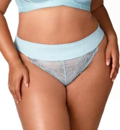 Elila Microfiber & Lace Tanga Panty 3903