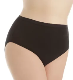 Elita Plus Size Cotton Hi-Cut Brief Panty 6043