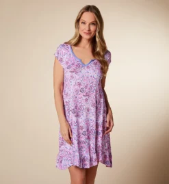 Ellen Tracy Paisley Short Sleeve Chemise 8025533 -Simone Perele Bikinis Shop ellen tracy elen01 8025533 cs6