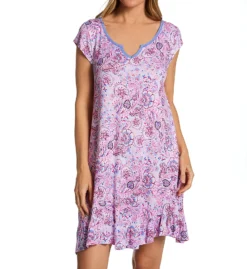 Ellen Tracy Paisley Short Sleeve Chemise 8025533