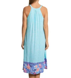 Ellen Tracy Aqua Geo Sleeveless Mid Gown With Soft Bra 8225581 -Simone Perele Bikinis Shop ellen tracy elen01 8225581 bs