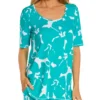 Ellen Tracy Printed Tunic Top 8423009