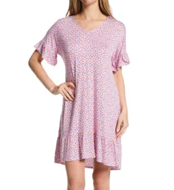 Ellen Tracy Geo Medallion Short Sleeve Short Tunic 8525598