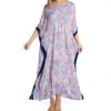 Ellen Tracy Paisley Print Long Caftan 8625599