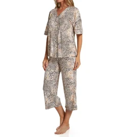 Ellen Tracy Boxy Button Front Kimono PJ Set 8725574