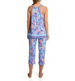 Ellen Tracy Peri Floral Sleeveless Cropped Pant PJ Set 8725581 -Simone Perele Bikinis Shop ellen tracy elen01 8725581 bs
