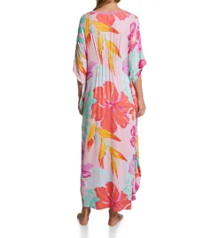 Ellen Tracy Tropical Floral Long Caftan 8925585 -Simone Perele Bikinis Shop ellen tracy elen01 8925585 bs