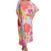 Ellen Tracy Tropical Floral Long Caftan 8925585