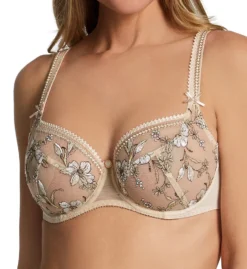 Empreinte Lauren Embroidered Low Neck Underwire Bra 08218