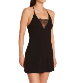 Flora Nikrooz Kat Solid Knit Chemise With Lace T80605