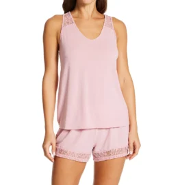 Flora Nikrooz Frances Knit Camishort Set With Lace T80947