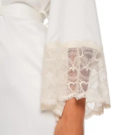 Flora Nikrooz Kit Matte Charmeuse Wrap Robe With Lace T90482 -Simone Perele Bikinis Shop flora nikrooz flor01 t90482 cs1