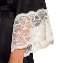 Flora Nikrooz Kit Matte Charmeuse Wrap Robe With Lace T90482 -Simone Perele Bikinis Shop flora nikrooz flor01 t90482 cs2