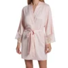 Flora Nikrooz Kit Matte Charmeuse Wrap Robe With Lace T90482