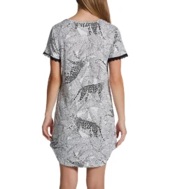 Flora Nikrooz Kathleen Printed Knit Sleepshirt With Lace T90714 -Simone Perele Bikinis Shop flora nikrooz flor01 t90714 bs