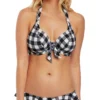 Freya Totally Check Underwire Halter Bikini Swim Top AS2924