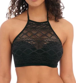 Freya Sundance Underwire Padded Hi-Neck Crop Swim Top AS3973 -Simone Perele Bikinis Shop freya fre001 as3973 fs